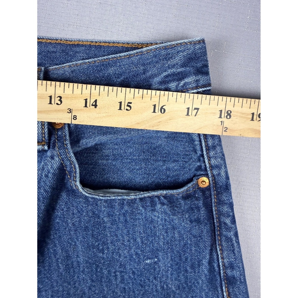 Levis 501 Original Fit Jeans Mens 36x36 Blue Denim Straight Leg Button Fly - Picture 4 of 10